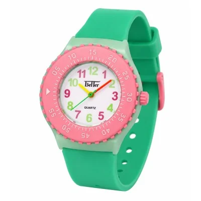 Дитячий годинник Better 004 Green-Pink-White