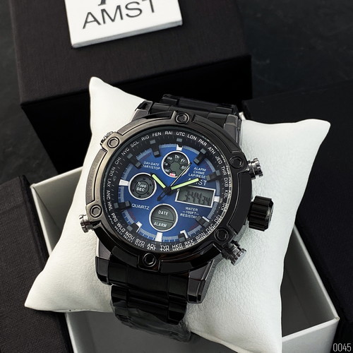 AMST 3022 Metall Black-Blue: 793 грн. - Наручні годинники Київ на BON ...