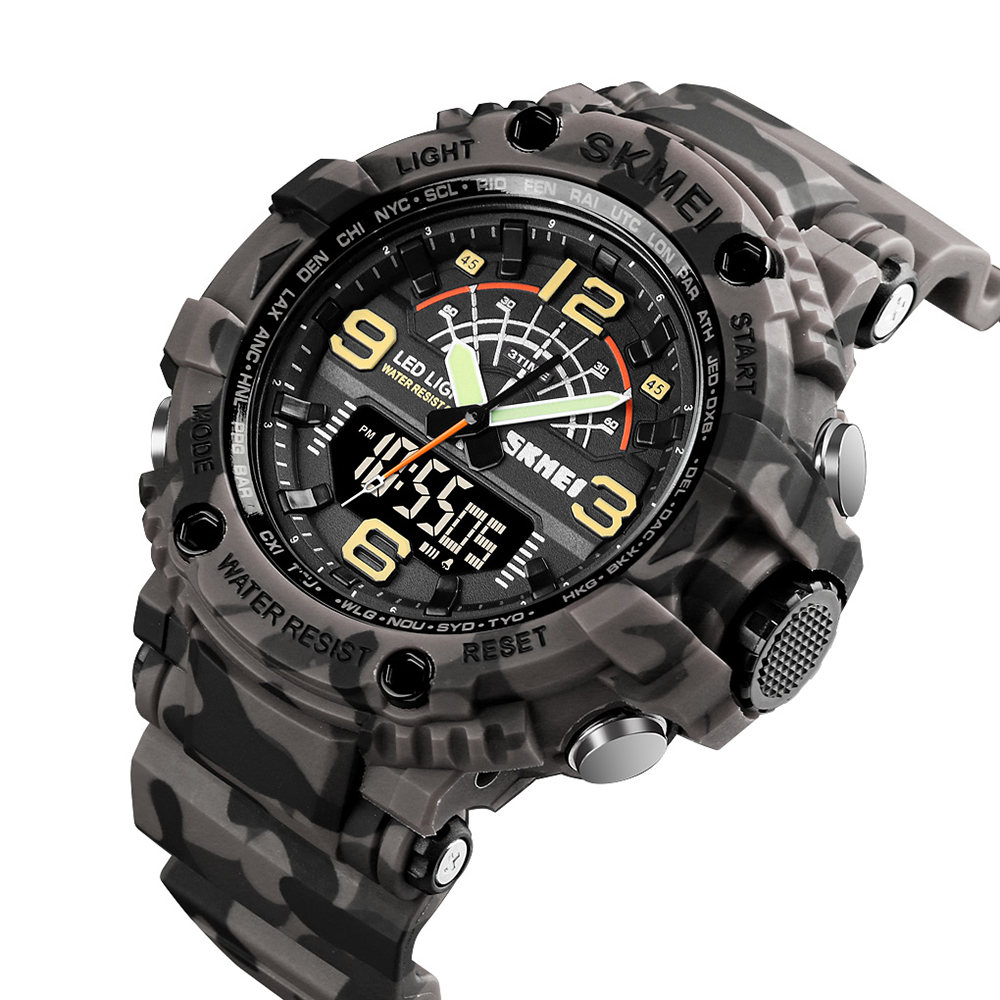 Купить Тактические Часы Армейские Наручные Skmei 1617 Gray-military ...