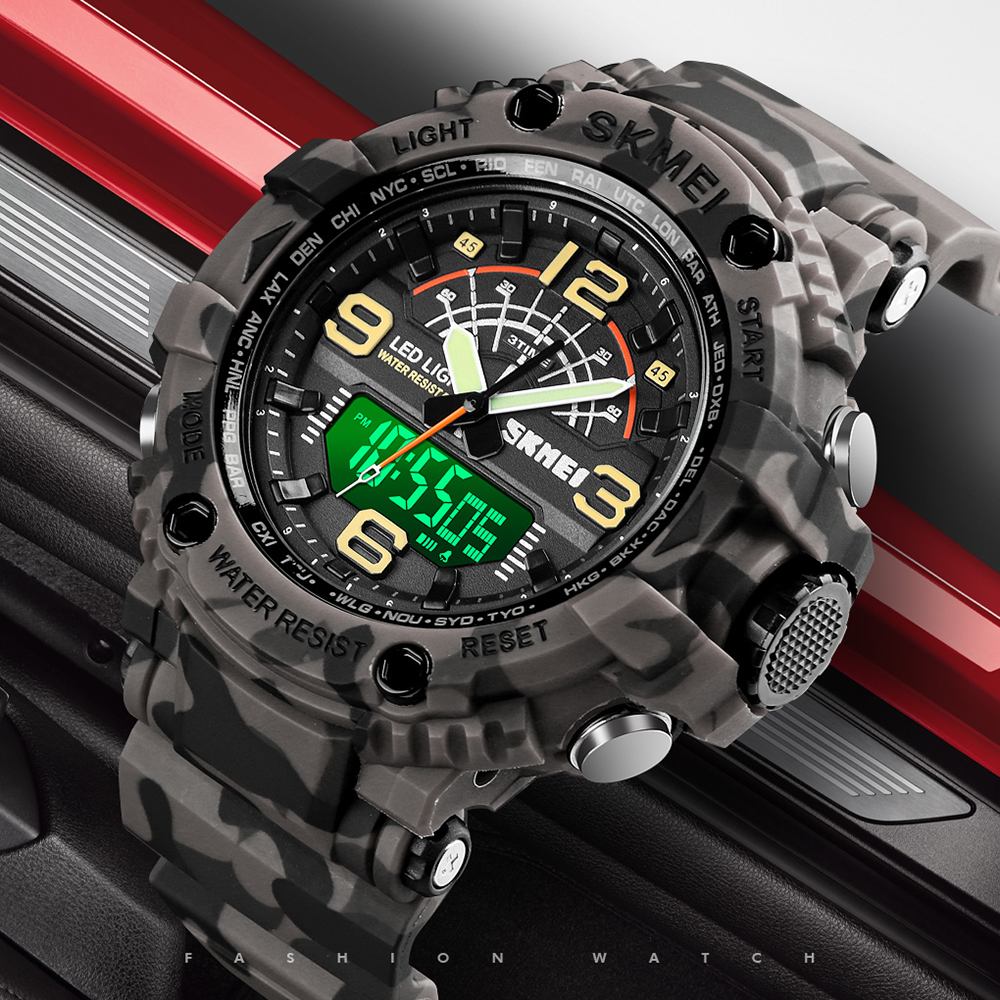 Купить Тактические Часы Армейские Наручные Skmei 1617 Gray-military ...